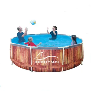 Piscine per famiglie struttura in metallo piscina in legno con cornice