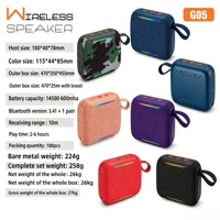 Qualité fiable, mini haut-parleur GO5 avec fente pour carte TF, son stéréo, BT 5.4, portable sans fil avec cordon pour les voyages, un incontournable