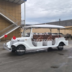 Voiture de tourisme électrique rétro vintage à performance stable, 8 places, style classique, pour les centres de villégiature, les parcs à thème et le transport touristique - Product Image 1
