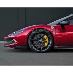 Tailormade Carbon Fiber Front <b>Splitters</b> <b>Lip</b> For Ferrari 296 GTB & GTS 2021-2025 NOVIT Style - Product Image 3
