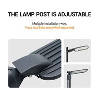 Lampe de rue LED extérieure OUTLUX G011 30W, design moderne, alliage d'aluminium, IP65, 6500K CCT, angle de faisceau 130x75