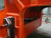 Semi-remorque à plateau surbaissé en acier AOTONG |   Poutre en I robuste et plaque à chevrons de 4 mm |   Rampe hydraulique 3-5 essieux 20-25T pour transport d'excavatrices