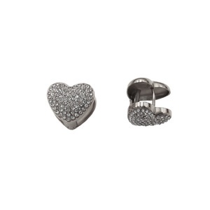Heart Shaped <b>Cuff</b> <b>Earrings</b> Gold Micro Insert Crystal <b>Ear</b> <b>Cuffs</b> For Women Party Fashion Jewelry Titanium Steel Design - Product Image 5