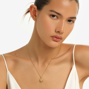 Collier en <span class=keywords><strong>Vermeil</strong></span> <span class=keywords><strong>Or</strong></span> 18 carats, <span class=keywords><strong>Bijoux</strong></span> de Mode en Argent Sterling, Pendentif Personnalisé, Vente en Gros de <span class=keywords><strong>Bijoux</strong></span> en Argent Sterling 925 - Product Image 3