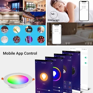 Wifi mavi diş uzaktan APP Alexa ses kontrolü <span class=keywords><strong>LED</strong></span> Spot işık akıllı Downlight RGB <span class=keywords><strong>DMX</strong></span> karartma renkli <span class=keywords><strong>LED</strong></span> gömme işıklar - Product Image 4