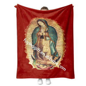 Manta de Franela Estampada Personalizada con Diseño Nuevo al por Mayor, Regalo para Entusiastas de la Virgen María de Guadalupe - Product Image 5