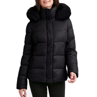 Meilleur prix – Doudoune matelassée sur mesure pour femme, haute qualité, respirante, tricotée, unie, hiver, imprimée, en peau de mouton, à capuche, avec fermeture éclair
