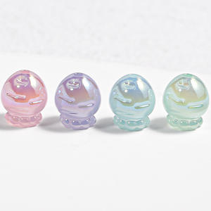 Perles en plastique à trou droit de dessin animé Transparent pour bricolage matériaux faits à la main Bracelet accessoires de chaîne de téléphone portable - Product Image 2