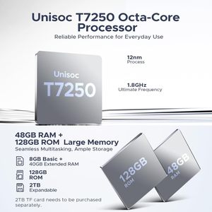 Tablette Popux P10 Pro 10,1 pouces Android 16 Écran 120 Hz Batterie 8800 mAh Processeur Octa Core T7250 Stockage 128 Go - Product Image 6