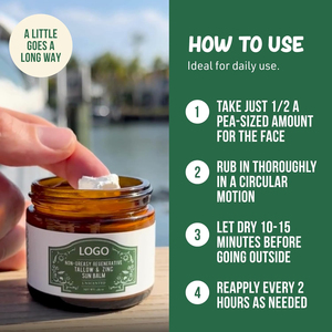 Protector Solar de Sebo de Res de Marca Privada, Bálsamo Solar <span class=keywords><strong>para</strong></span> el Cuidado de <span class=keywords><strong>la</strong></span> Piel, Protector Solar Natural No Grasoso <span class=keywords><strong>para</strong></span> el Rostro - Product Image 1