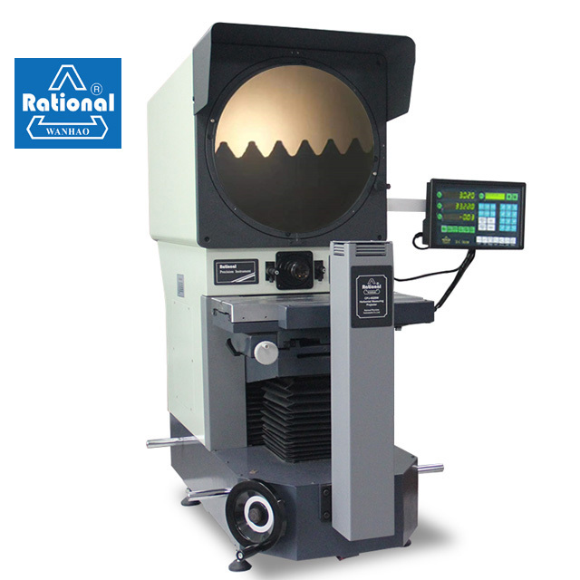 Rational Manufacturer High Accuracy 0.5m Resolution CE Certified Erect Image Optical Horizontal Profile Projector 10X-100X