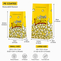 Sacs à Popcorn en Gros Enduits de PE avec Fermeture à Lanière Métallique pour Snacks de Popcorn, Sacs en Papier de Qualité Alimentaire Résistants à la Graisse