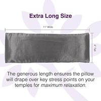Oreiller pour les yeux extra long en soie de mûrier 100% Grade 6A 22 Momme, avec garnissage intérieur en coton non blanchi et sachet de graines parfumées à la lavande
