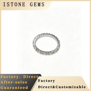 Women's S925 Sterling Silver Rhodium Plated High Quality Gemstone Classic Brilliant Cut <b>Yellow</b> Sapphire Ring for Everyday Wear - Product Image 3