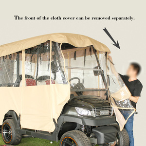 Funda para Carro de Golf de Tela Oxford Impermeable y Resistente al Polvo, de un Solo Color, Ajuste Universal - Product Image 3