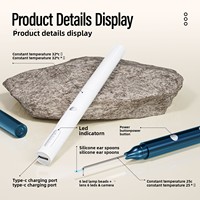 Nettoyeur d'oreilles visuel sans fil rechargeable étanche Kensoya de haute qualité, outil 5-en-1 avec moniteur de batterie intégré et caméra 50MP, modèle V20