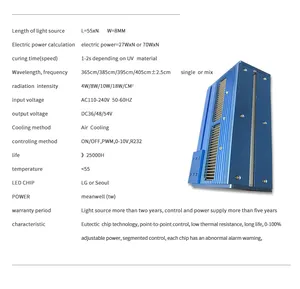Высокоинтенсивная портативная светодиодная УФ-лампа с воздушным охлаждением, УФ-лампа для сушки, УФ-краска для покрытия, клей для краски