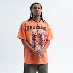 Camiseta de Hombre Estampada al por Mayor con Logotipo Personalizado, Impresión Digital 3D, Tejido Grueso de 220g, 100% Algodón Transpirable - Product Image 4