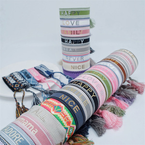 สายรัดข้อมือทอพู่ห้อยปักชื่อ ปักโลโก้ตามสั่ง สำหรับงานอีเว้นท์ - Product Image 4