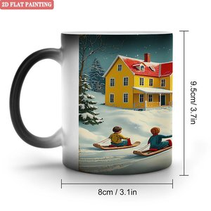 Frosted <b>Ceramic</b> <b>Mug</b> 11oz Heat Sensitive Coffee Tea Cup Daily Use Classic Design - Product Image 1