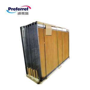 Refroidisseur d'air sec industriel à rideau d'eau en V, 120 kW, refroidisseur adiabatique, structure compacte, refroidissement sec par air et eau - Product Image 5