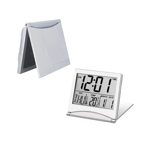 Ultra Thin Digital Alarm Clock Foldable Travel Desk Clock With Calendar And Temperature Display 13mm Thickness - Product Image 1