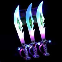 Effet sonore LED Pirate Épée Pirate Événements à thème Glow Party Supplies Kid Pirate Sword avec lumières