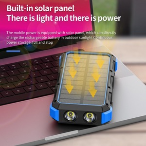 Produits les plus vendus Chargeur de téléphone portable à charge rapide avec LED Powerbank portable 20000mah Power Bank solaire sans fil avec câbles - Product Image 6
