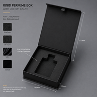 Boîte à parfum de luxe recyclable personnalisée avec fermeture magnétique rigide, gaufrage, laminage mat et insert en mousse EVA