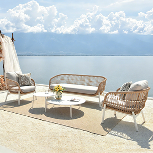Factory Direct Modern Eco-Friendly Outdoor <strong>Rattan</strong> <strong>Sofa</strong> Set for Patio Garden Balcony Hotel Park Use-Hot Sale High Cost Effective - Product Image 1