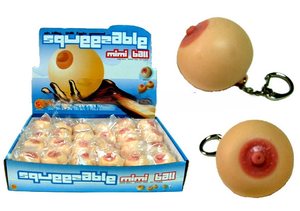 Pelota Antiestrés con Forma de Seno, Juguete Sensorial de Plástico Resistente para Niños y Adultos, Pelota con Efecto de Rebote Lento - Product Image 3