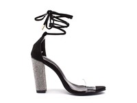 Chaussures à talons hauts pour femmes, à lacets, montantes, à bride en T, mode été 2026, imprimés animaliers transparents, talons carrés décontractés rehaussants