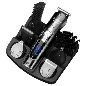 Nouvelle tondeuse à cheveux électrique multifonction 6-en-1 rechargeable et étanche avec écran LCD numérique pour tout le corps - Product Image 1