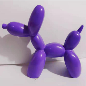 Creative Art Fashion Animal Style Sculpture Black White Dog Resin Balloon Dog Statue Hand-painted French Style Home <strong>Decoration</strong> - Product Image 6