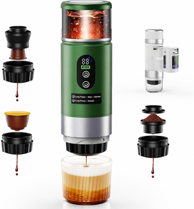 เครื่องชงกาแฟเอสเพรสโซแบบพกพา พร้อมแบตเตอรี่เปลี่ยนได้ 3-in-1 ระบบทำความร้อนและสกัดกาแฟ ใช้ได้กับแคปซูลและกาแฟบด สำหรับใช้ในชีวิตประจำวัน - Product Image 1
