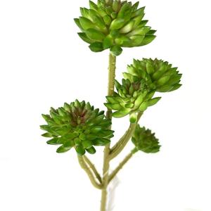 <span class=keywords><strong>Aeonium</strong></span> Silk 6หัวเจอเรเนียม, ไมโครแลนด์ดอกไม้ประดิษฐ์พืชสีเขียวเป็นมิตรกับสิ่งแวดล้อมทนทานคริสต์มาสตั้งโต๊ะ - Product Image 3