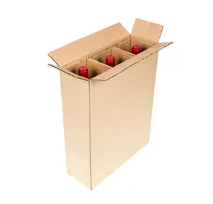 1 6 12 3 Chai Tông Chai Rượu Hộp Carton Với Divider Separators