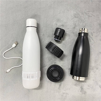 Botol Air Stainless Steel Smart 304 dengan Speaker 500ml, Dapat Digunakan Kembali, Vakum Terisolasi, Layar Temperatur, Audio Nirkabel, Pengisian Daya USB