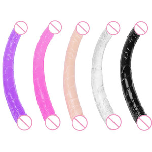 Gode Flexible à Double extrémité de taille moyenne, Offre Spéciale cm de longueur, réaliste en usine, pour Gays lesbiennes, 31.5 - Product Image 1