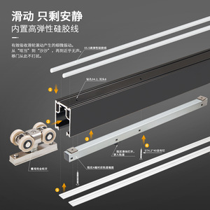 Heavy Duty Overhead Sliding Rail 4 Mm Stainless Steel Low Noise For Sliding Door - Product Image 1