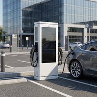Station de recharge commerciale pour véhicules électriques DC Série KC 60kW à 360kW, double pistolets de charge, écran 43 pouces, IP54 pour parkings publics