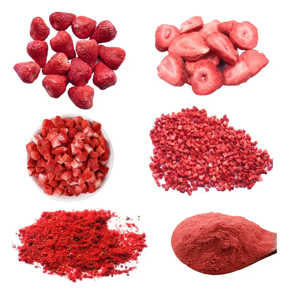 2023 Bulk low price China manufacturer freeze-dried strawberry fruit top selling strawberry pieces freeze dried 5mm