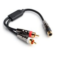 Cabo 1 en 2 mâle à femelle câble AV/RCA câble en alliage de Zinc câble Binaural Mono stéréo haut de gamme Support pour RCA personnalisé