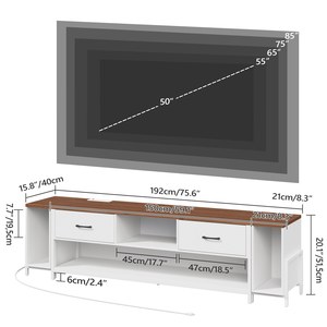 Soporte <span class=keywords><strong>de</strong></span> TV al por Mayor con Cajones y Estantes, <span class=keywords><strong>Centro</strong></span> <span class=keywords><strong>de</strong></span> <span class=keywords><strong>Entretenimiento</strong></span> con Cajón, Mueble para Televisión con Cajón - Product Image 2