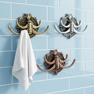 Porte-clés mural en zinc Royal Design avec quatre crochets pliables, organisateur d'entrée moderne et luxueux pour la maison, support décoratif - Product Image 4