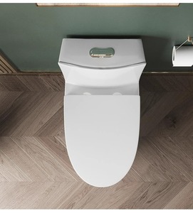 WC monobloc en céramique à double chasse, carré, moderne, écologique, certifié CUPC EGNS, à fermeture lente, pour hôtels, vente en gros - Product Image 2