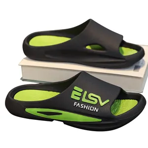 Hedian Customizable Mens EVA Slippers High Quality Pool Slide Sandals Black Luxury Slide Sandals EVA Slippers For Men