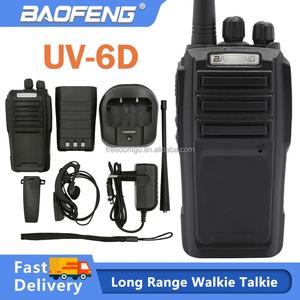 Radio bidirectionnelle UHF longue portée BF-UV6D 5W pour émetteur-récepteur, talkie-walkie noir, réduction de bruit, hôtel, portable, 128 canaux - Product Image 6