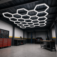 Lampe de travail LED hexagonale modulaire 300W à CRI élevé pour salon de coiffure et atelier professionnel