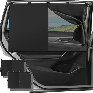 Magnetic Double Layer Mesh Car Side <b>Window</b> <b>Shade</b> UV Privacy Curtain Foldable Auto Side <b>Window</b> Sunshade - Product Image 1